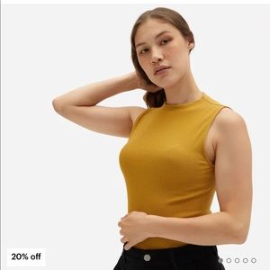 Everlane Pima Micro-Rib Funnel-Neck Tank